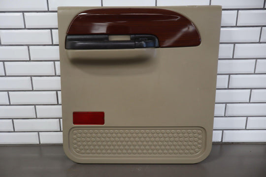 05 - 07 Ford F250 F350 Lariat Tan/Woodgrain Left Rear Interior Door Panel