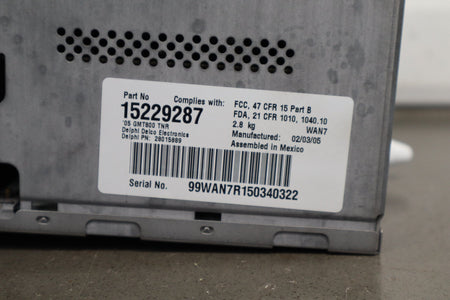05-07 Hummer H2 AM FM CD Navigation Radio 15800000