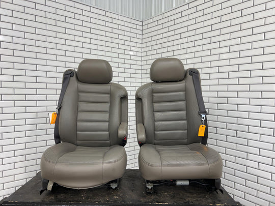 05 - 07 Hummer H2 Left & Right Leather Front Power/Heated Seats *Worn*