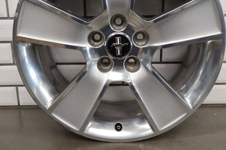05-09 Ford Mustang GT S197 17x8 Polished Alloy Wheel Single No Tire (Curb Rash)