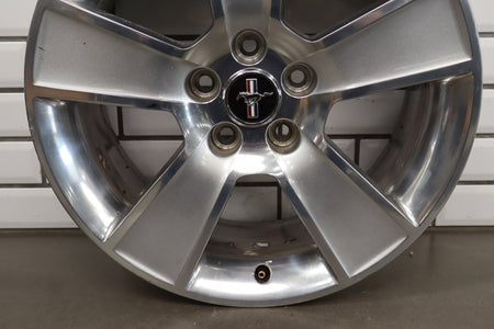 05-09 Ford Mustang GT S197 17x8 Polished Alloy Wheel Single No Tire (Curb Rash)