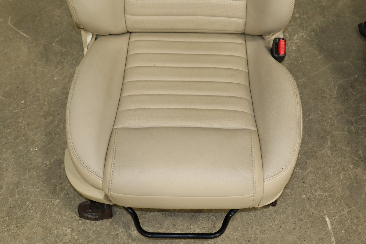 05-09 Ford Mustang GT S197 Convertible Leather Seat Set Power Driver (Camel KH)