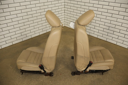 05-09 Ford Mustang GT S197 Convertible Leather Seat Set Power Driver (Camel KH)