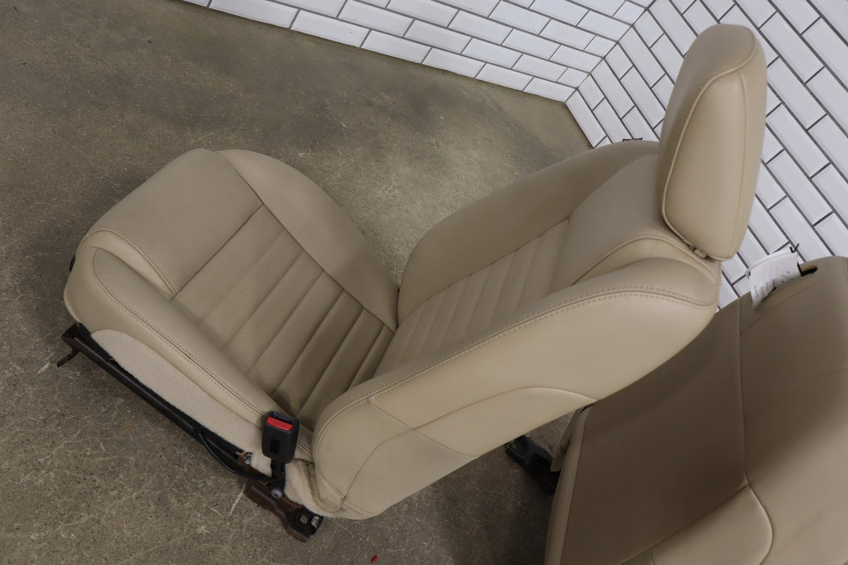 05-09 Ford Mustang GT S197 Convertible Leather Seat Set Power Driver (Camel KH)