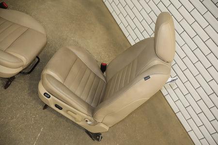 05-09 Ford Mustang GT S197 Convertible Leather Seat Set Power Driver (Camel KH)