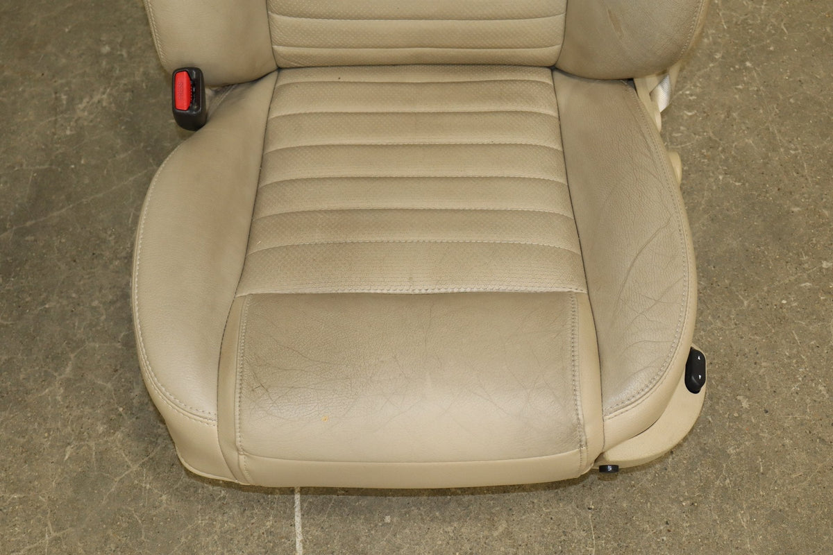 05-09 Ford Mustang GT S197 Convertible Leather Seat Set Power Driver (Camel KH)