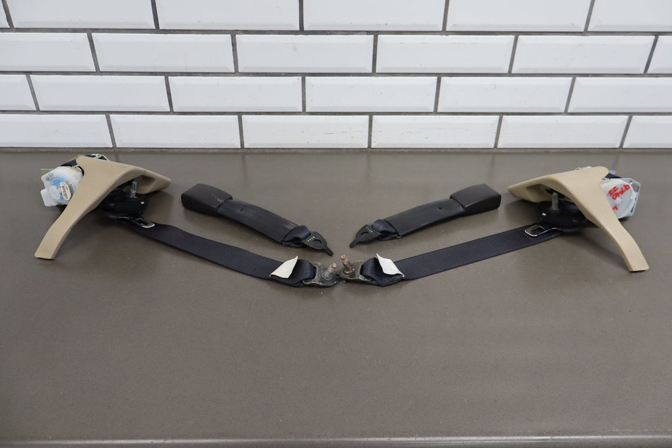 05-09 Ford Mustang S197 Convertible Rear Seat Belt Set With Buckles (Camel KH)