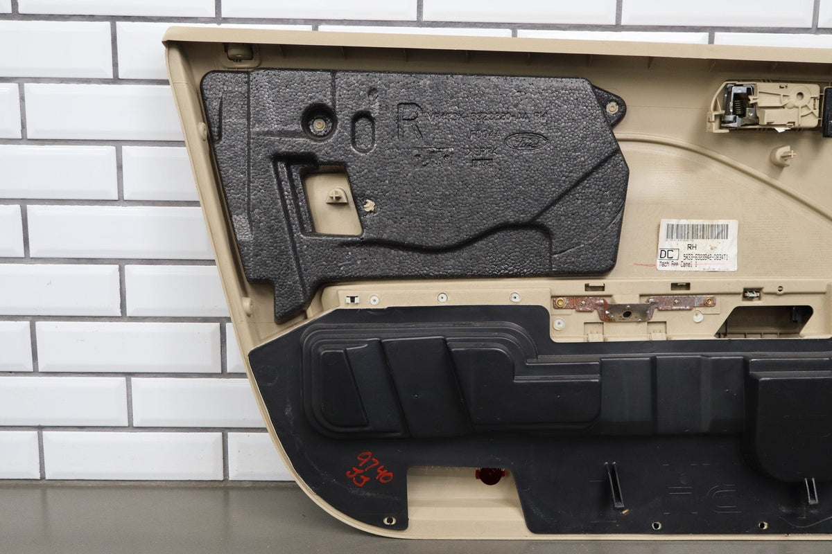 05-09 Ford Mustang S197 Left Right Door Trim Panels With Switches (Camel KH)