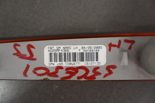 05 - 13 C6 Corvette Left Driver Front Cornering Amber Marker Light