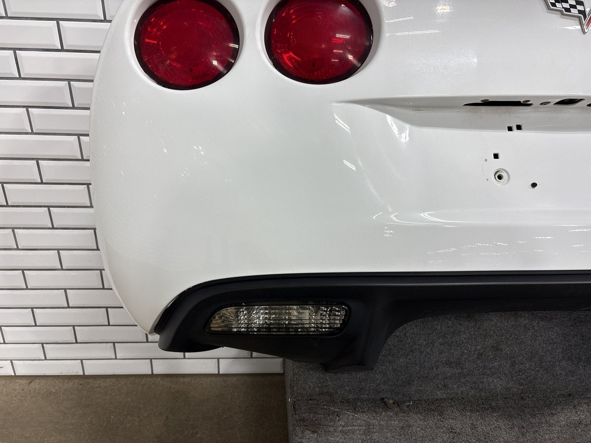 05-13 Chevrolet Corvette C6 Rear Bumper Cover w Tail Lights White