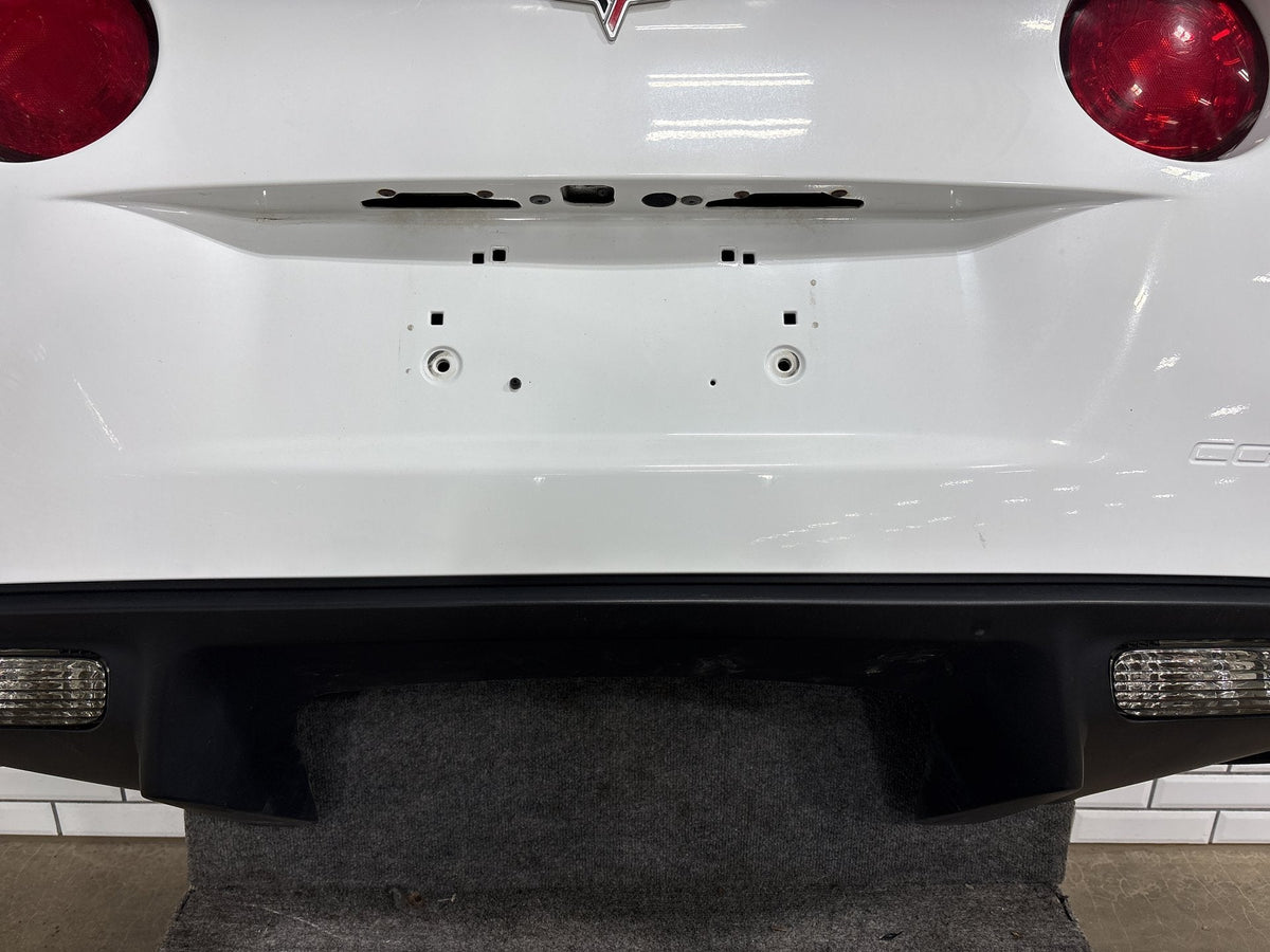 05-13 Chevrolet Corvette C6 Rear Bumper Cover w Tail Lights White