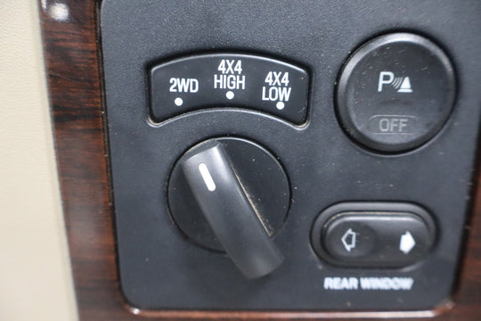 05 to 07 Ford F250 F350 SD Dash Cluster Radio Bezel Trim Panel Wood Grain OEM
