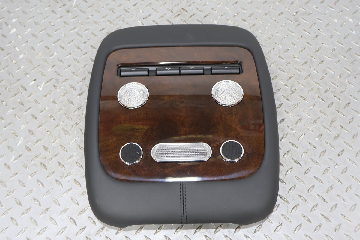 06-12 Bentely Flying Spur Rear Overhead Roof Console (Black Leather/Woodgrain)