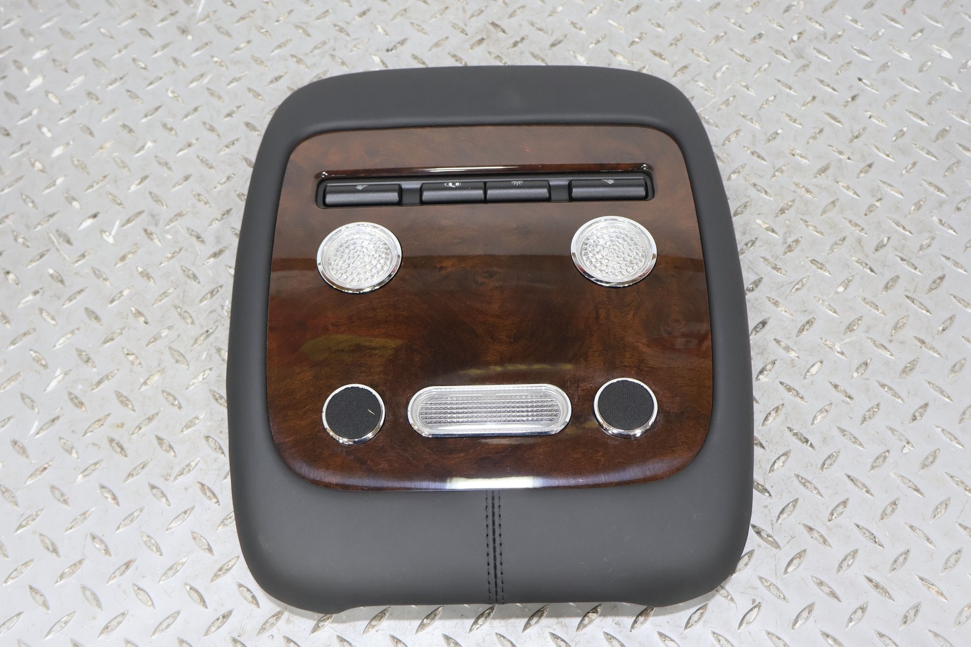 06-12 Bentely Flying Spur Rear Overhead Roof Console (Black Leather/Woodgrain)