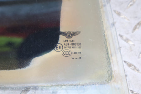06-12 Bentley Flying Spur Rear Right Vent Window Glass (Self Tint) Delaminated