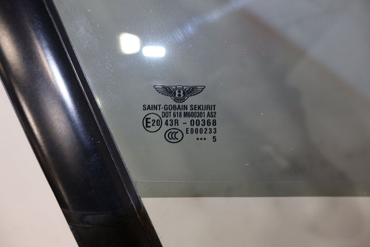 06 Bentley Continental GT Coupe Front Right RH Vent Window Glass (Self Tint)