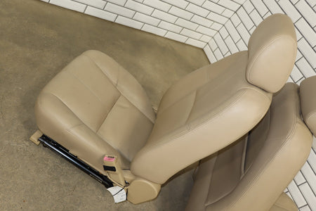 07-10 Chevy Tahoe Pair Front Seats Light Cashmere Leather Power