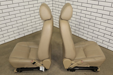 07-10 Chevy Tahoe Pair Front Seats Light Cashmere Leather Power
