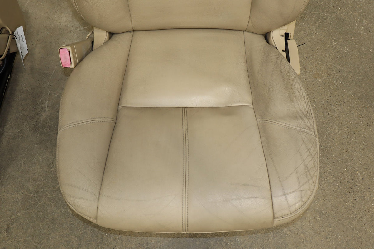 07-10 Chevy Tahoe Pair Front Seats Light Cashmere Leather Power