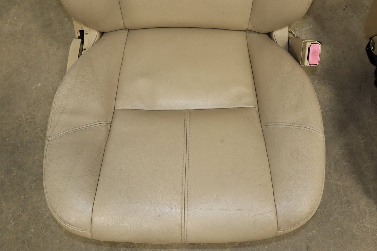 07-10 Chevy Tahoe Pair Front Seats Light Cashmere Leather Power