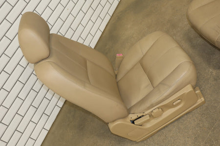 07-10 Chevy Tahoe Pair Front Seats Light Cashmere Leather Power