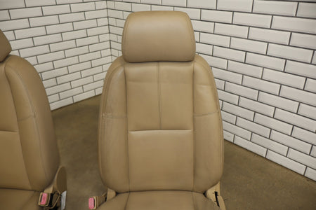 07-10 Chevy Tahoe Pair Front Seats Light Cashmere Leather Power