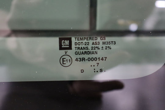07 - 14 Chevy Suburban Driver Left Rear Quarter Glass / Window OEM