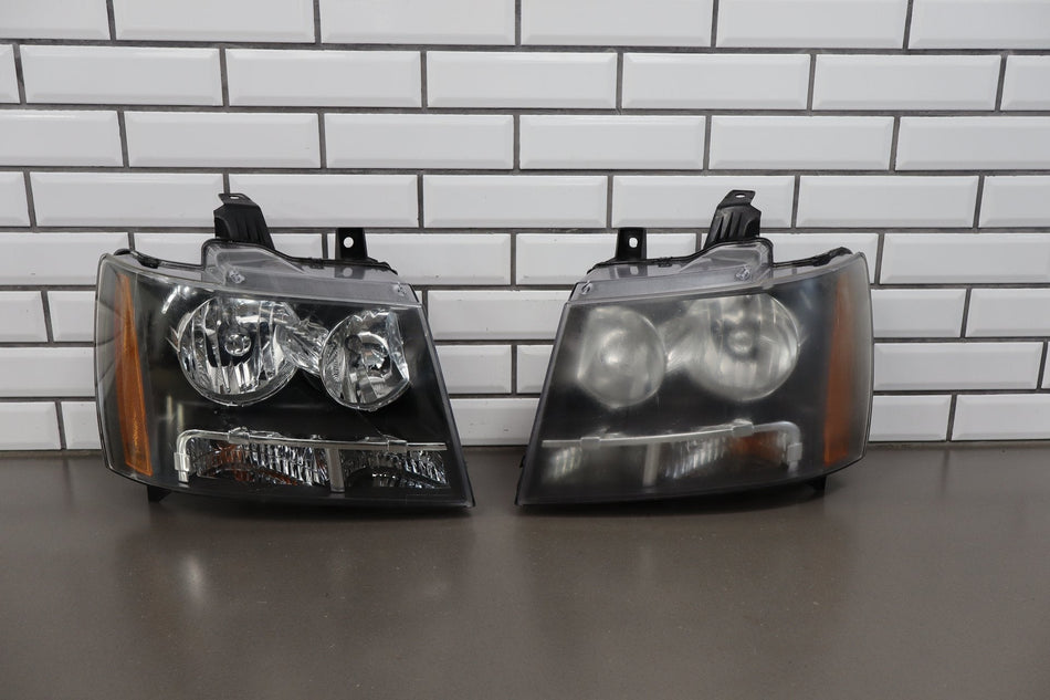 07-14 Chevy Tahoe Pair Headlights Eagle Eye Aftermarket Haze