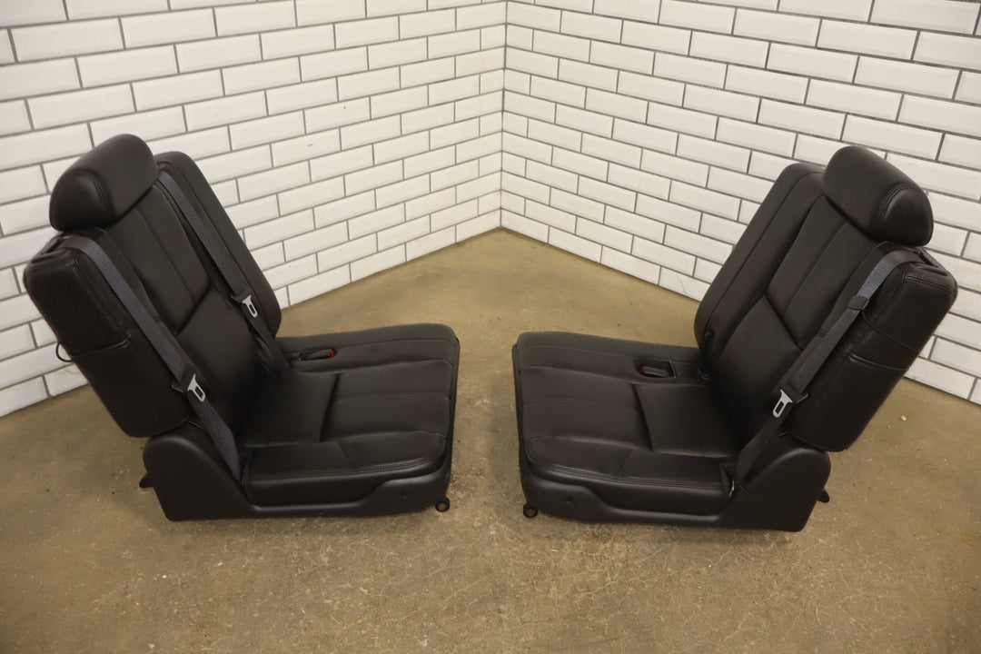 07 - 14 Tahoe Yukon Suburban Escalade Leather 3rd Row Seat Ebony 193
