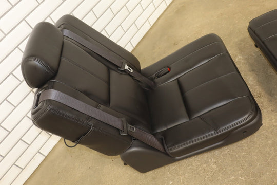 07 - 14 Tahoe Yukon Suburban Escalade Leather 3rd Row Seat Ebony 193