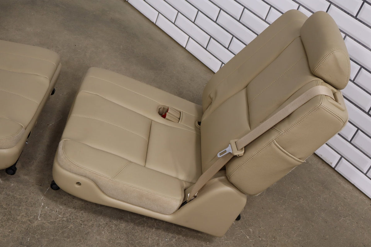 07-14 Tahoe Yukon Suburban Escalade Leather 3rd Row Seat Light Cashmere 333