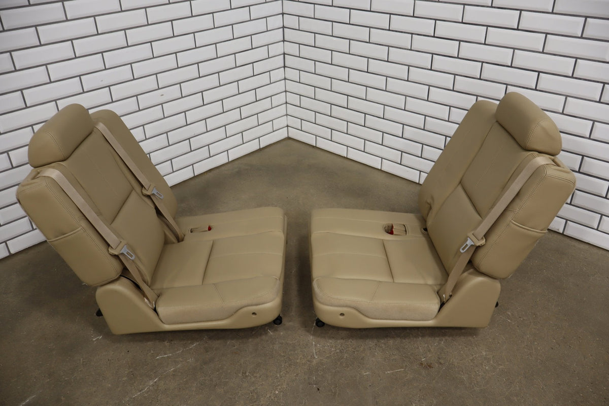 07-14 Tahoe Yukon Suburban Escalade Leather 3rd Row Seat Light Cashmere 333