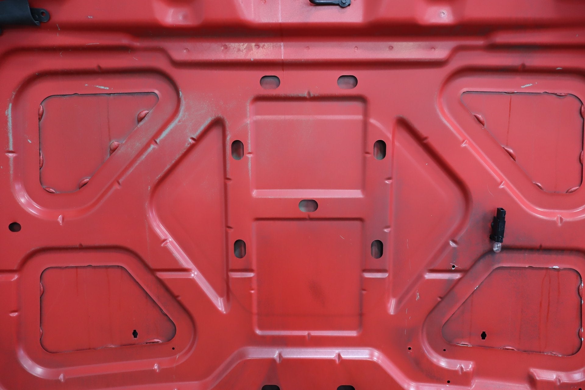 08-10 Ford F250 F350 Super Duty Hood Red FX4 OEM