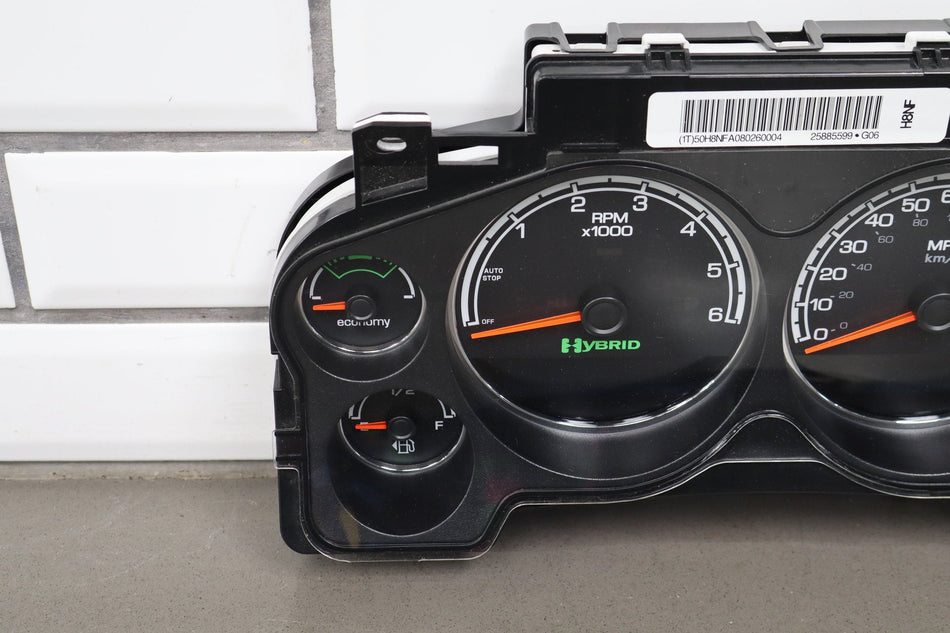 08-11 Chevy Tahoe Yukon Hybrid Cluster 25970356 120 MPH 214k