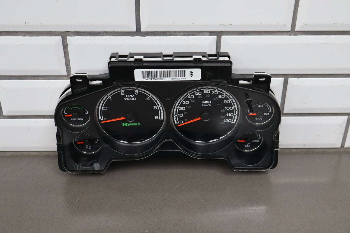 08-11 Chevy Tahoe Yukon Hybrid Cluster 25970356 120 MPH 214k