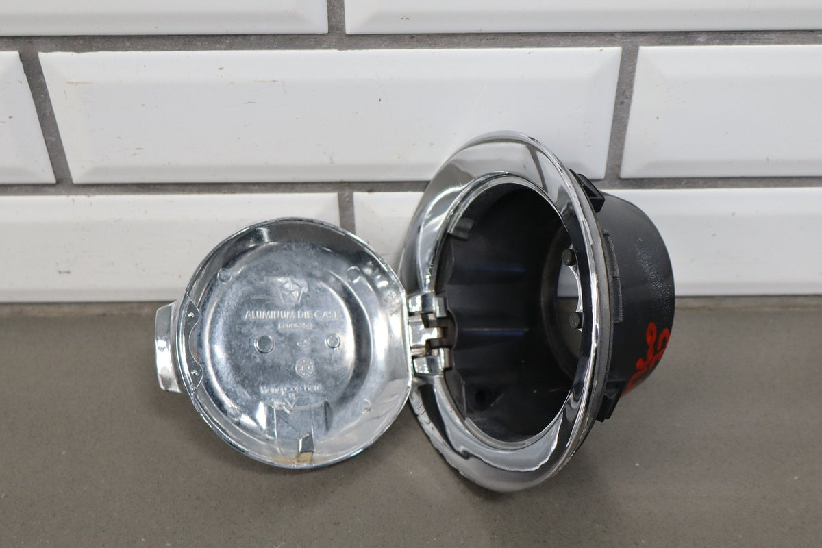 08-14 Dodge Challenger Chrome Fuel Filler Door Gas Lid OEM