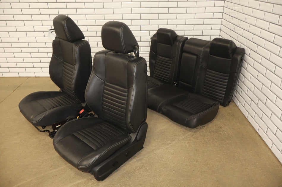 08-14 Dodge Challenger R/T Leather Heated Seat Set Front/Rear OEM