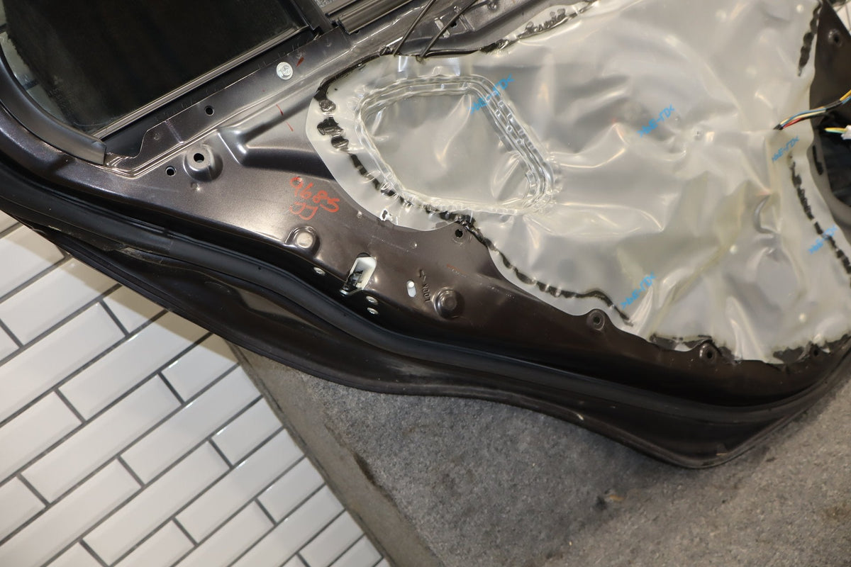 08-15 Mitsubishi EVO X Left Rear Door OEM Phantom Black U02 5730A673