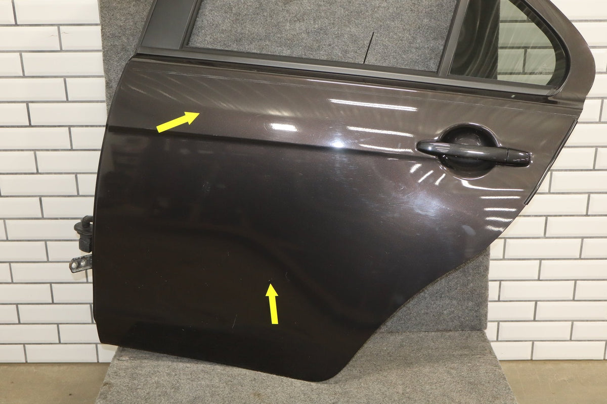 08-15 Mitsubishi EVO X Left Rear Door OEM Phantom Black U02 5730A673