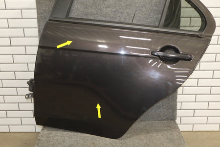 08-15 Mitsubishi EVO X Left Rear Door OEM Phantom Black U02 5730A673
