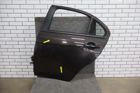 08-15 Mitsubishi EVO X Left Rear Door OEM Phantom Black U02 5730A673