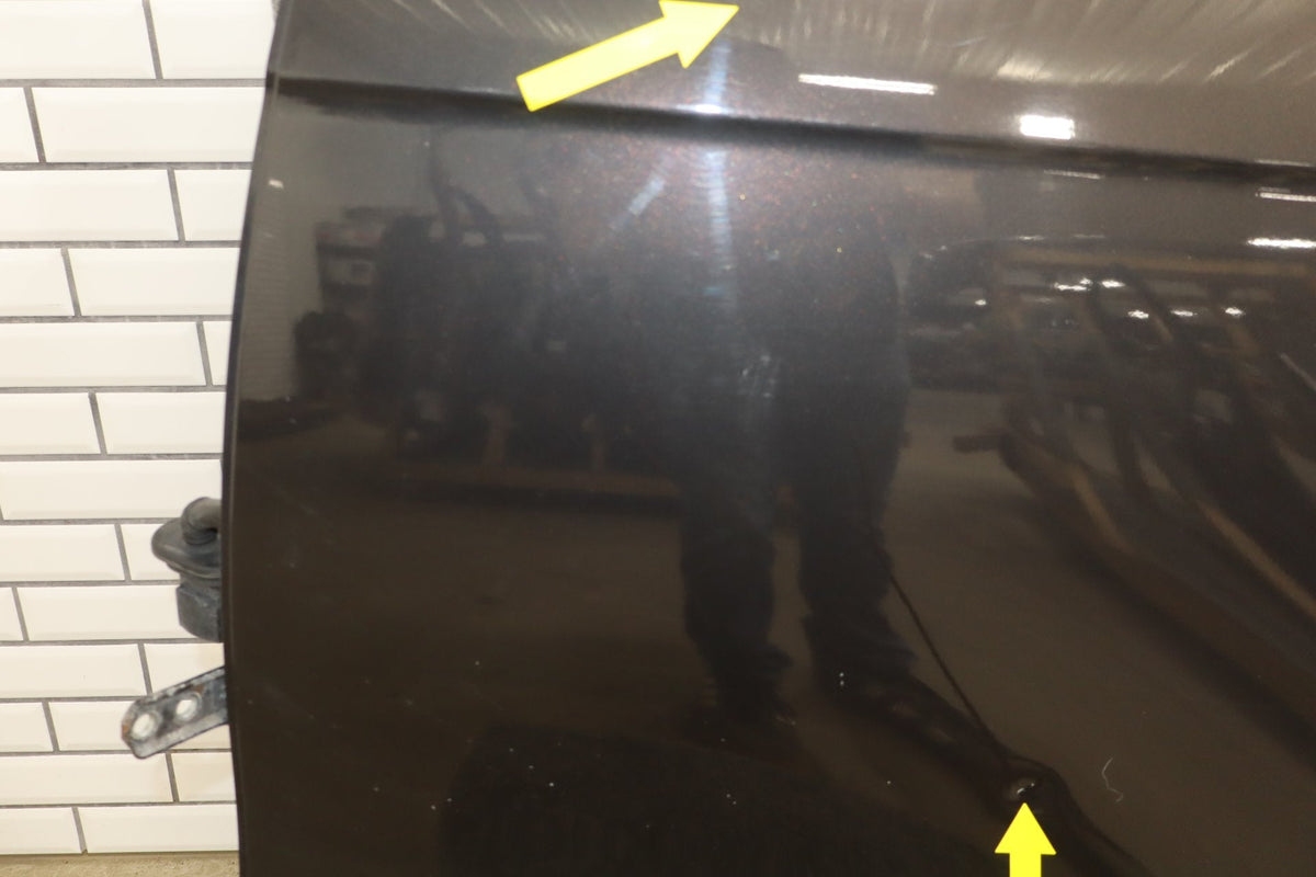 08-15 Mitsubishi EVO X Left Rear Door OEM Phantom Black U02 5730A673