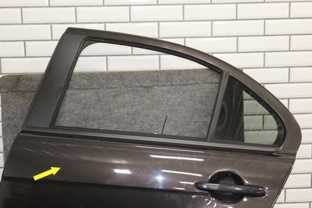 08-15 Mitsubishi EVO X Left Rear Door OEM Phantom Black U02 5730A673