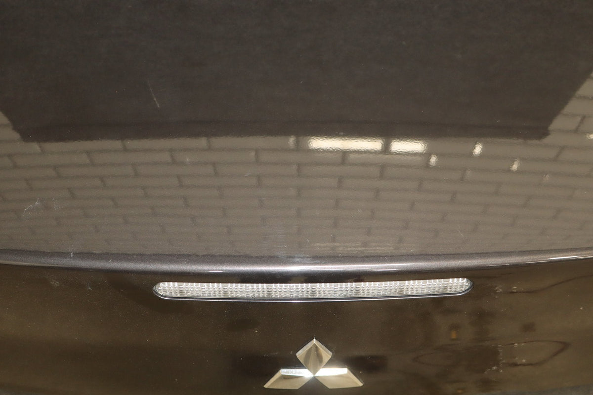 08-15 Mitsubishi EVO X Trunk Lid Decklid OEM Phantom Black U02 Passive Entry