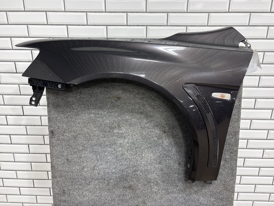 08-15 Mitsubishi Lancer Evo X LH Fender w Grill Phantom Black Metallic 02
