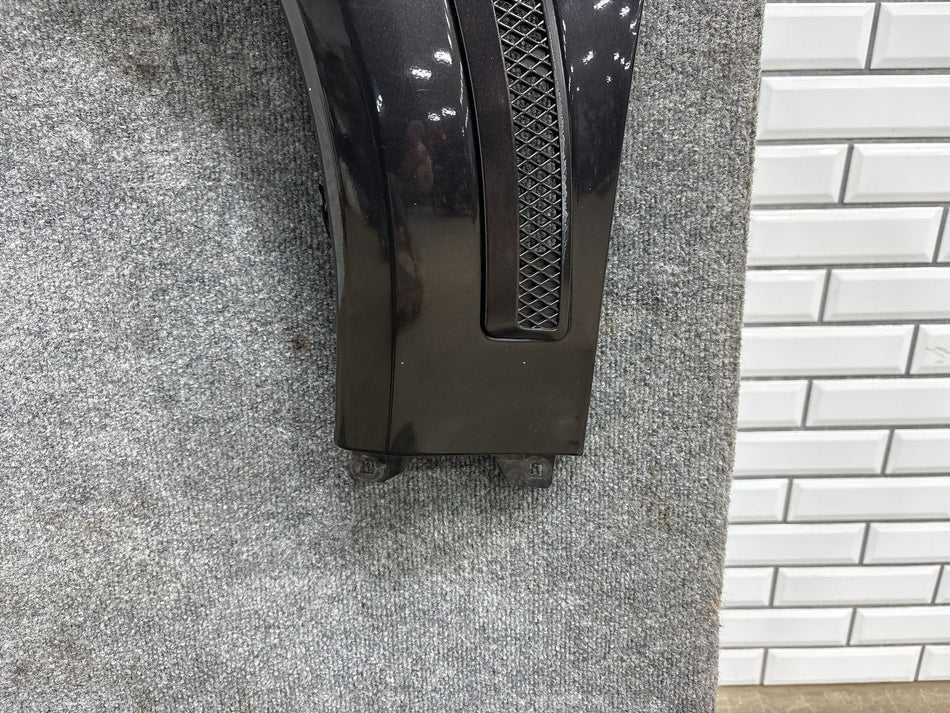 08-15 Mitsubishi Lancer Evo X LH Fender w Grill Phantom Black Metallic 02