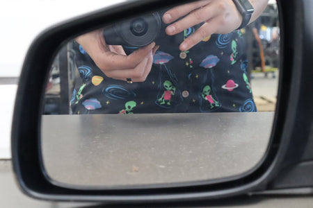 08-15 Mitsubishi Lancer Evo X LH Power Mirror Phantom Black