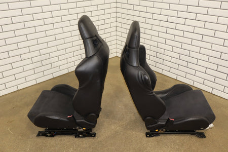 08-15 Mitsubishi Lancer Evo X Recaro Seat Set Black 82X (Torn)