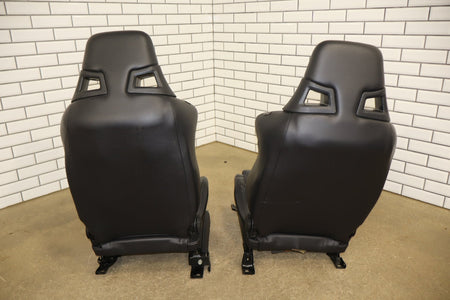 08-15 Mitsubishi Lancer Evo X Recaro Seat Set Black 82X (Torn)