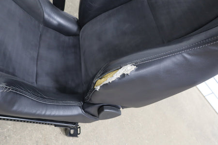 08-15 Mitsubishi Lancer Evo X Recaro Seat Set Black 82X (Torn)